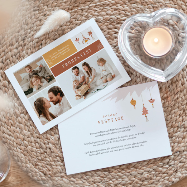 Weihnachtskarte Boho Christmas