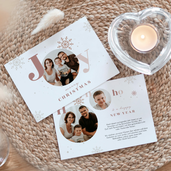 Weihnachtskarte Joy